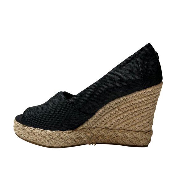 TOMS Women’s Michelle Wedge Sandals – Size 7 – Black - Picture 4 of 5